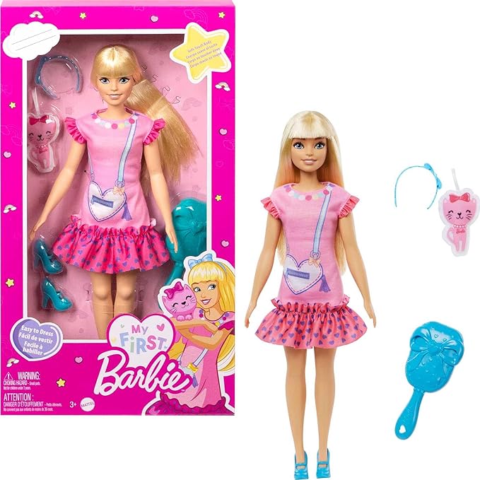 Buy Barbie My First Barbie Core Doll Blonde with Kitten | Yallatoys.com