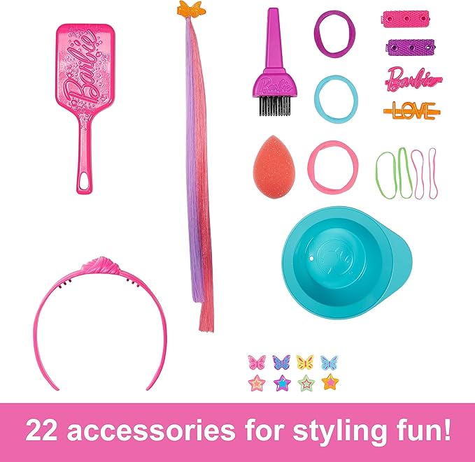 Buy Barbie Neon Rainbow Deluxe Styling Head Blonde Hair | Yallatoys.com