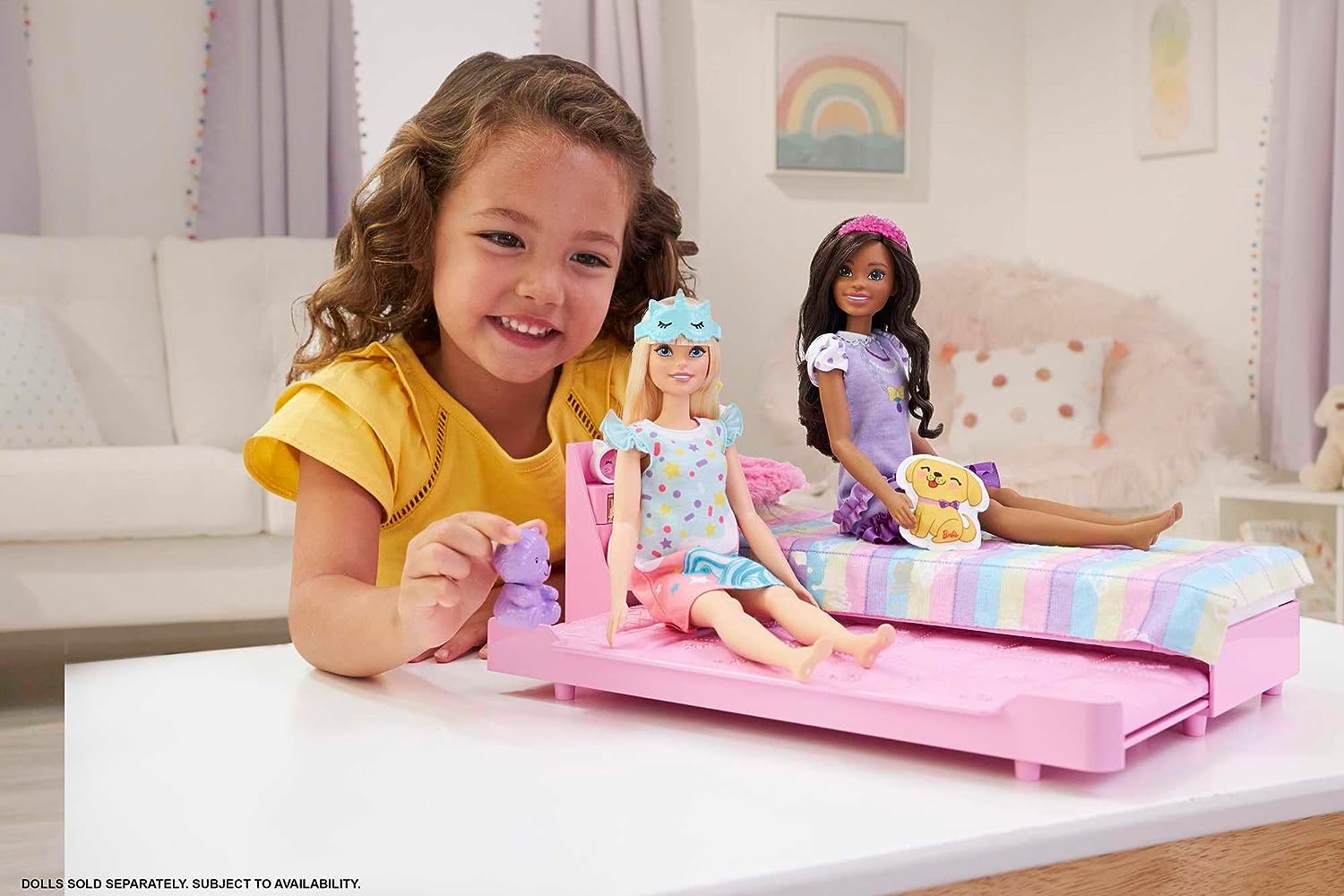 Buy Barbie My First Barbie Doll House Furniture Bedtime Playset with Trundle Bed | Yallatoys.com