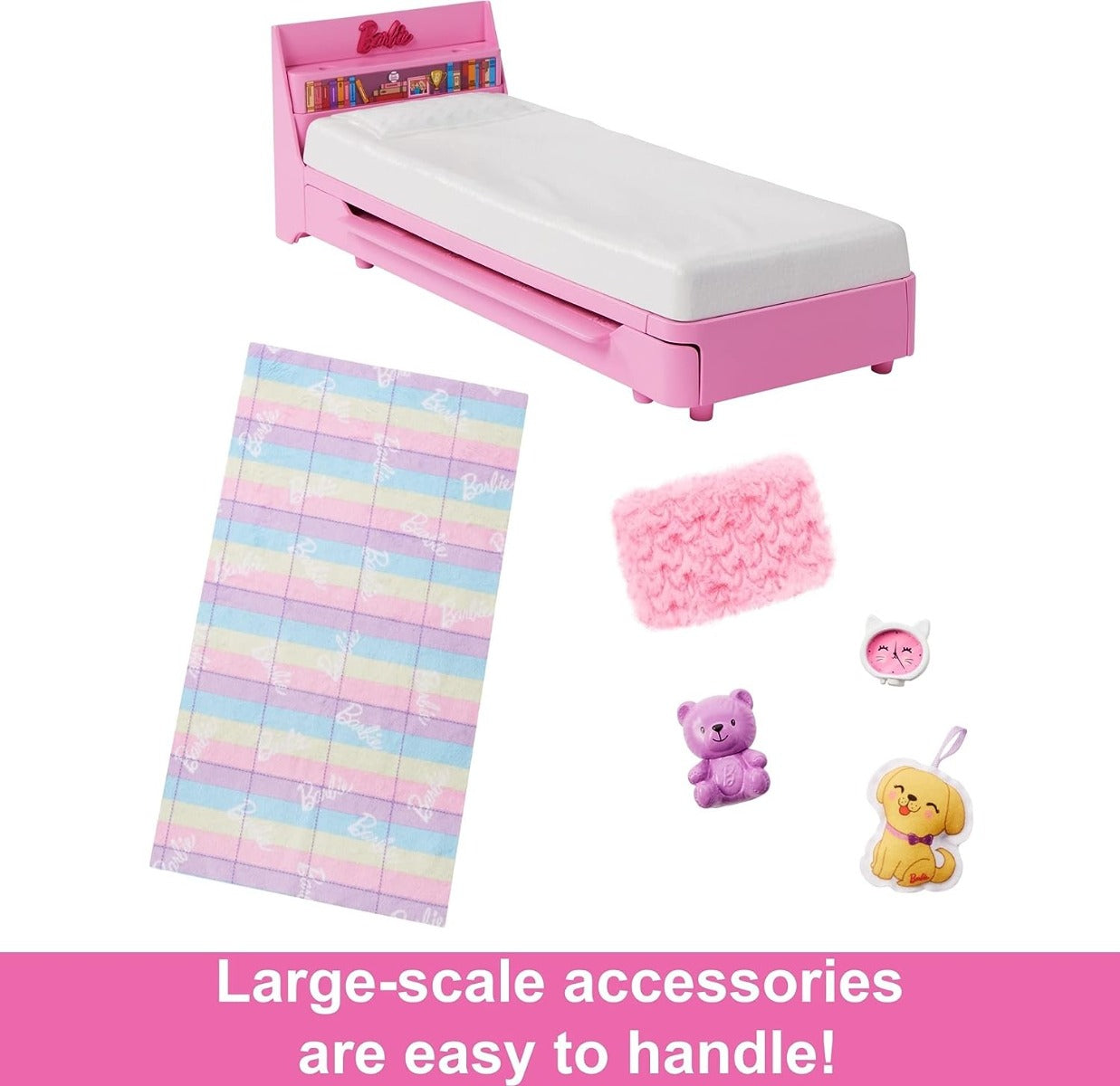 Buy Barbie My First Barbie Doll House Furniture Bedtime Playset with Trundle Bed | Yallatoys.com