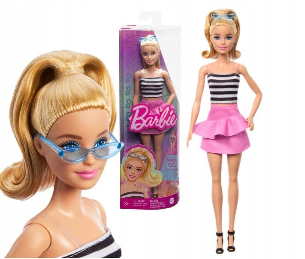 Buy Barbie Fashionistas Doll Blonde With Black and White Dress | Yallatoys.com