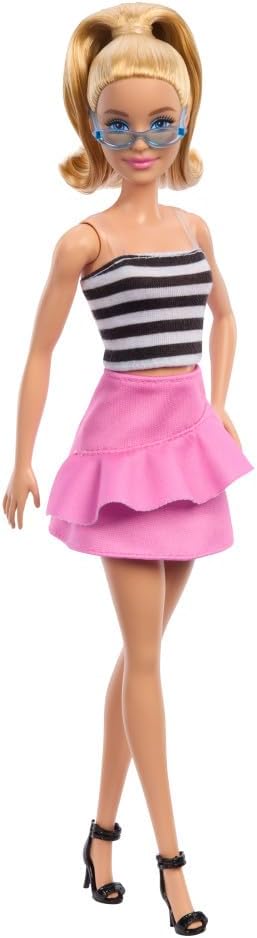 Buy Barbie Fashionistas Doll Blonde With Black and White Dress | Yallatoys.com