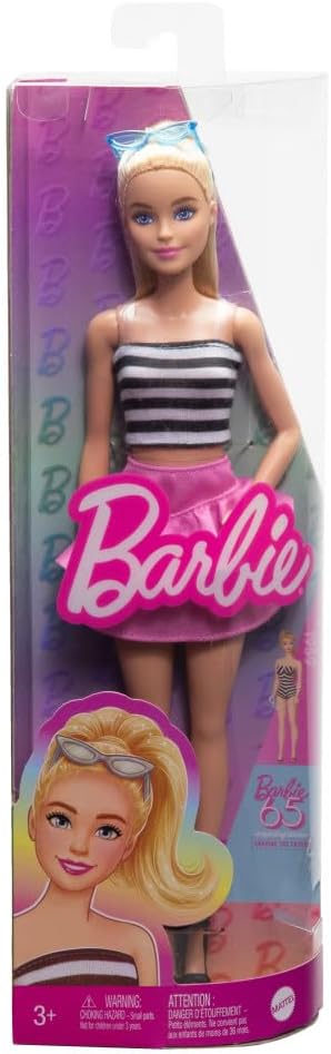 Buy Barbie Fashionistas Doll Blonde With Black and White Dress | Yallatoys.com