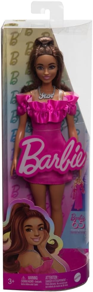 Buy Barbie Fashionistas Doll Pink Ruffle Sleeves Dress | Yallatoys.com
