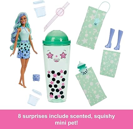 Buy Barbie Pop Reveal Juicy Bubble Tea Series Green Tea | Yallatoys.com