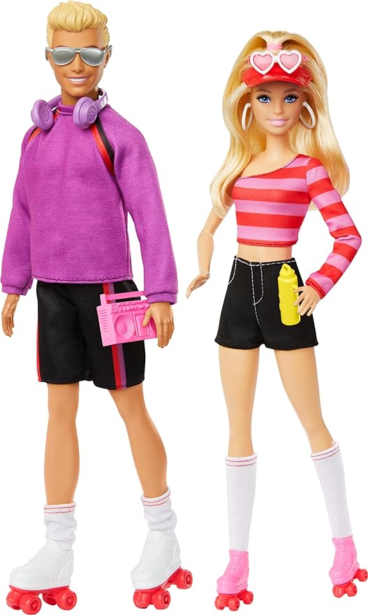 Buy Barbie Fashionistas Set with 2 Fashion Dolls & 6 Accessories | Yallatoys.com