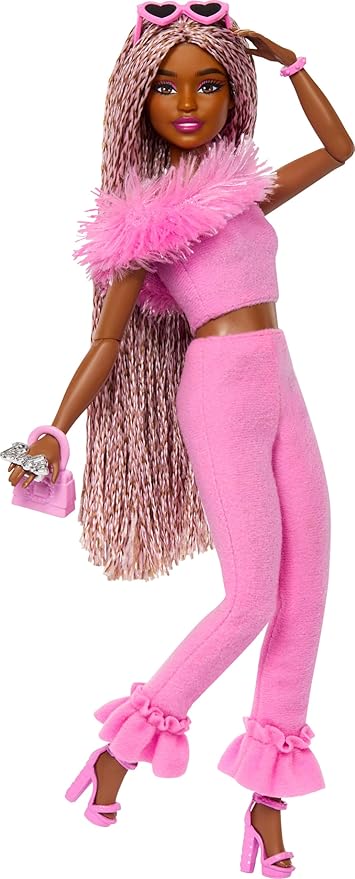 Buy Barbie Deluxe Style Doll In Barbiecore Outfit With Pink and Brown Braids | Yallatoys.com