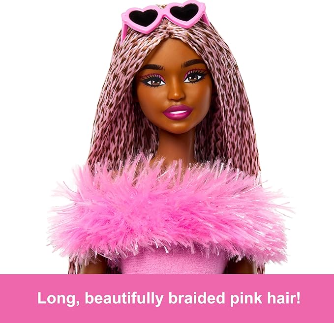 Buy Barbie Deluxe Style Doll In Barbiecore Outfit With Pink and Brown Braids | Yallatoys.com