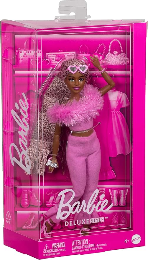 Buy Barbie Deluxe Style Doll In Barbiecore Outfit With Pink and Brown Braids | Yallatoys.com