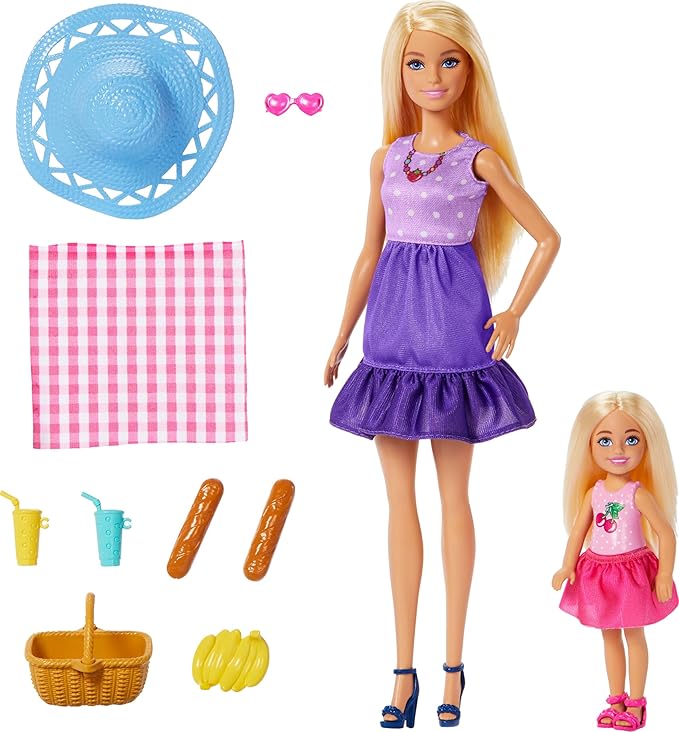 Buy Barbie Family And Friends Dolls And Accessories Picnic Themed Playset | Yallatoys.com