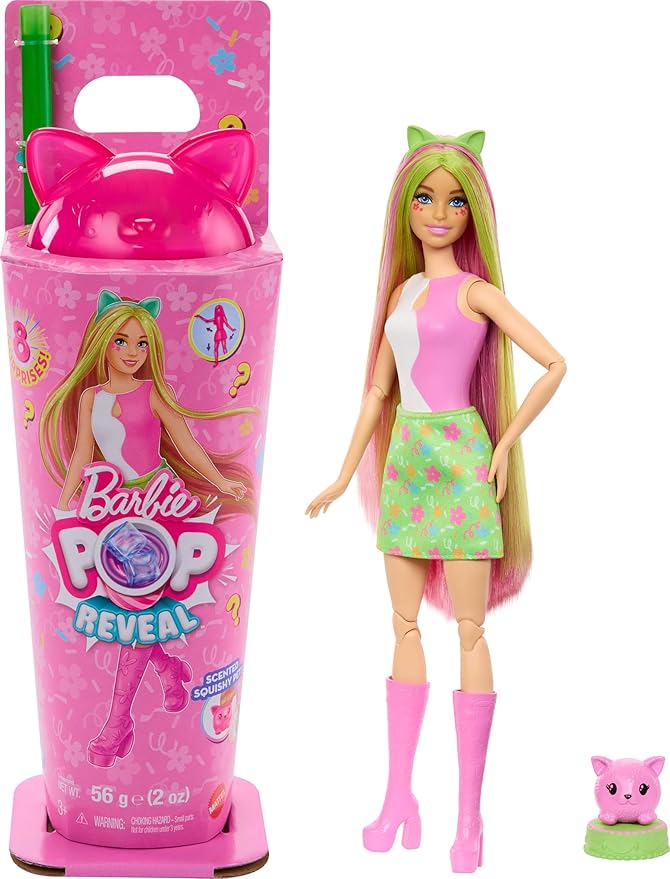 Buy Barbie Pop Reveal Series Doll Accessories Set Shakes Series Scented Cute Kitten Fashion Doll | Yallatoys.com