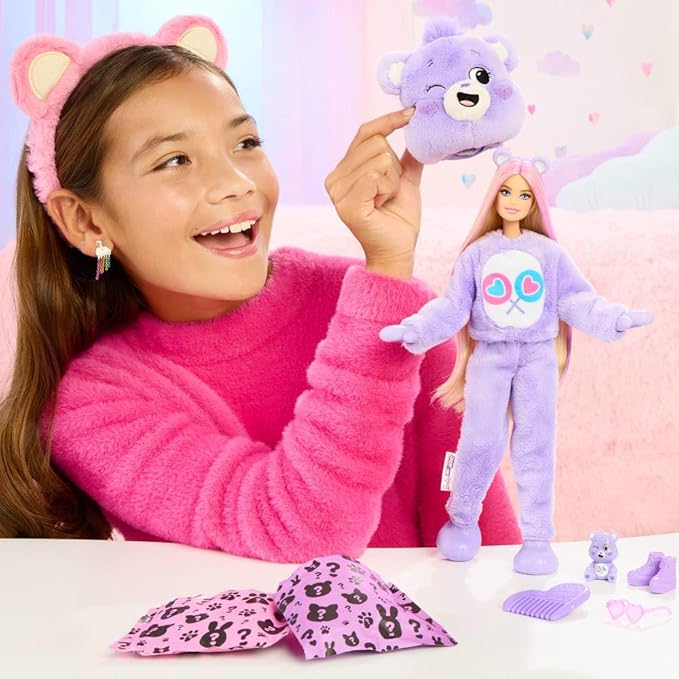 Buy Barbie Cutie Reveal Doll And Accessories Care Bears Series with Share Bear Costume  | Yallatoys.com