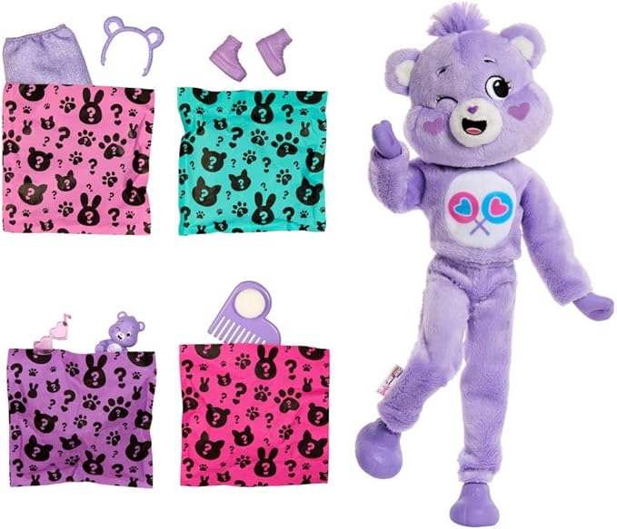 Buy Barbie Cutie Reveal Doll And Accessories Care Bears Series with Share Bear Costume  | Yallatoys.com