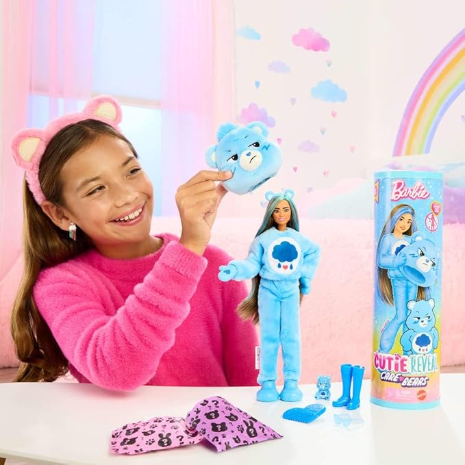 Buy Barbie Cutie Reveal Care Bears Series Doll And Accessories Set with Grumpy Bear Costume | Yallatoys.com