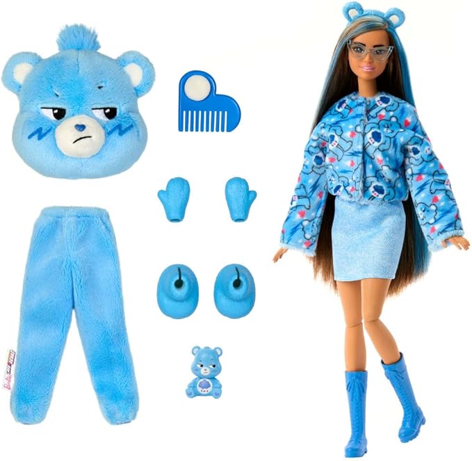 Buy Barbie Cutie Reveal Care Bears Series Doll And Accessories Set with Grumpy Bear Costume | Yallatoys.com