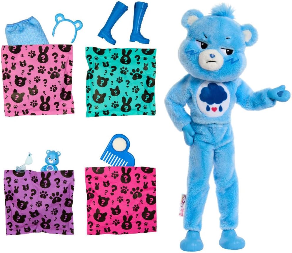 Buy Barbie Cutie Reveal Care Bears Series Doll And Accessories Set with Grumpy Bear Costume | Yallatoys.com