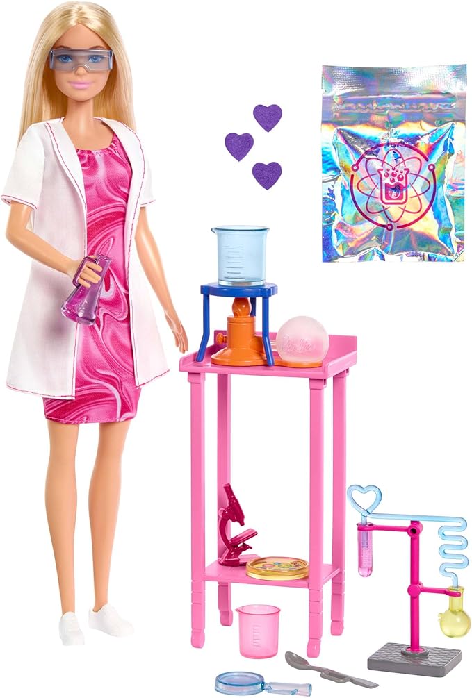 Buy Barbie Scientist Doll And Accessories With Blonde Fashion Doll | Yallatoys.com