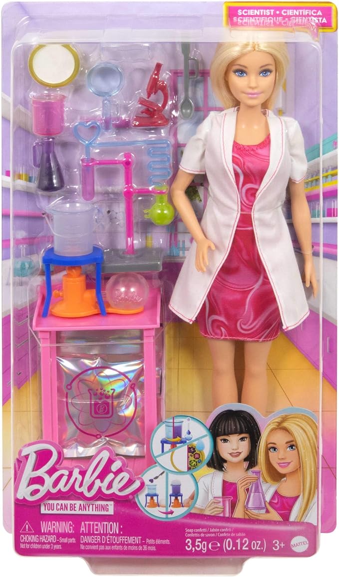 Buy Barbie Scientist Doll And Accessories With Blonde Fashion Doll | Yallatoys.com