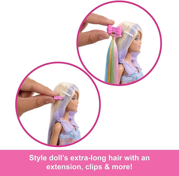 Buy Barbie Fun And Fancy Doll Accessories Blonde Fashion Doll with Extra Long Hair | Yallatoys.com
