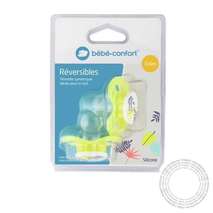 Bebeconfort Reversible Soothers Silicone Jungle Vibes Green 6-18 X2 Bebeconfort Yallatoys
