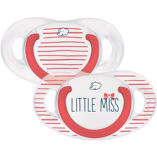 Bebeconfort Natural Physio Dummy Silic Rebel Rules Little Miss 0/6 Pack Of 2 Bebeconfort Yallatoys