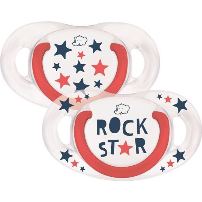 Bebeconfort Natural Physio Dummy Silicone Rebel Rules Rock Sta6/18 Pack Of 2 Bebeconfort Yallatoys