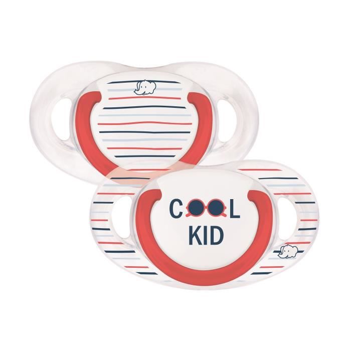 Bebeconfort Natural Physio Dummy Silic Rebel Rules Cool Kid 18/36 Pack Of 2 Bebeconfort Yallatoys