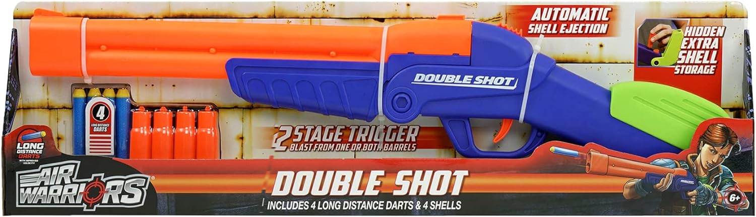 Buy Buzz Bee Air Warriors Over Under Double Shot Dart Blaster | Yallatoys.com