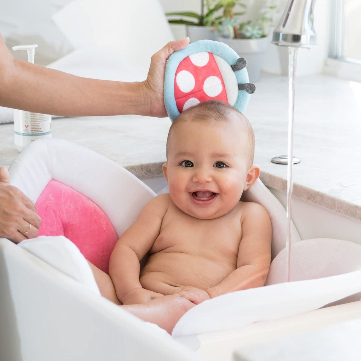 Blooming Bath Scrubbie Baby Washcloth Ladybug Blooming Bath Yallatoys