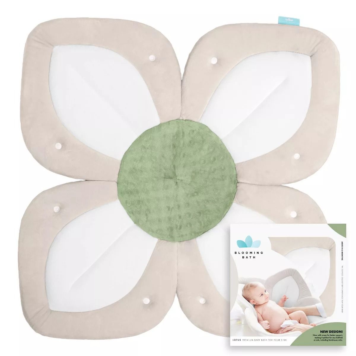 Blooming Bath Lotus with Snaps Cream White Olive Blooming Bath Yallatoys