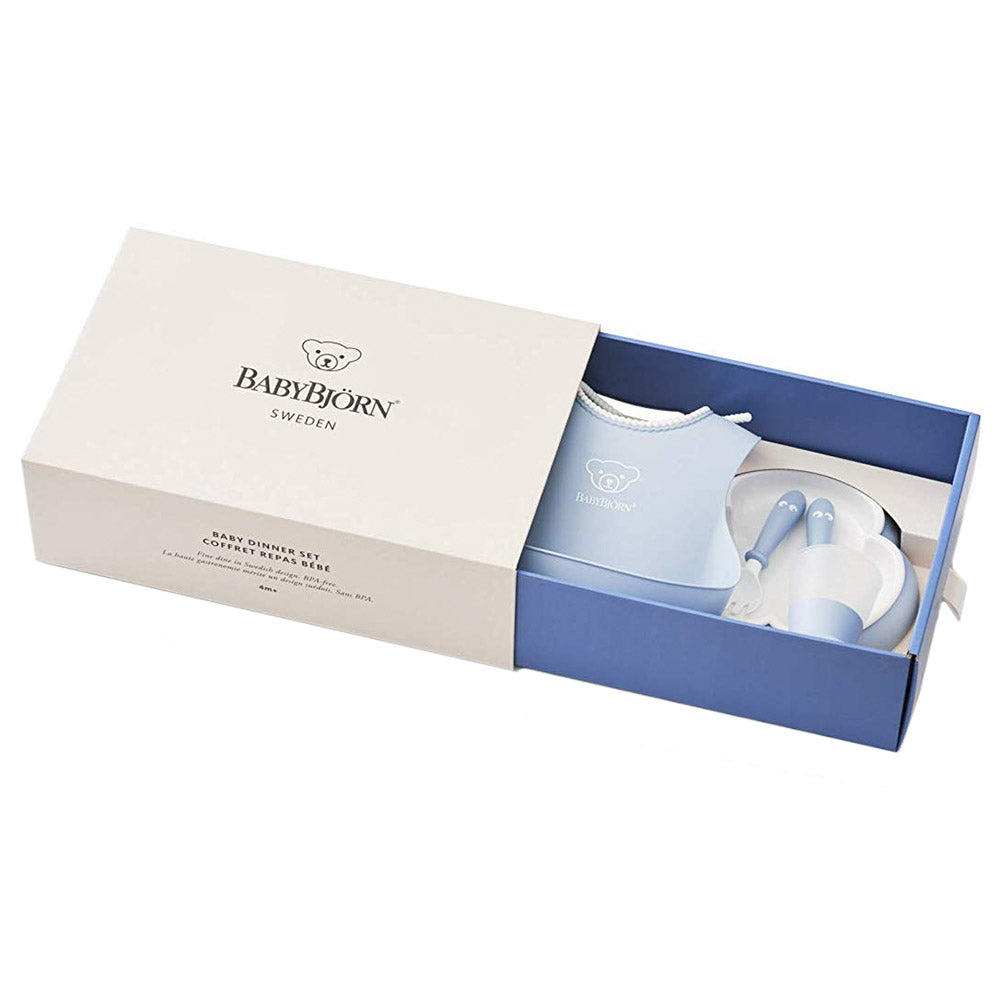 BABYBJORN  Baby Dinner Set, Powder Blue BabyBjorn Yallatoys