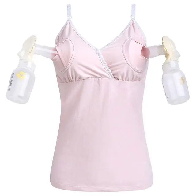 Blooming Blossom Nursing Tank Tops Pink Blooming Blossom