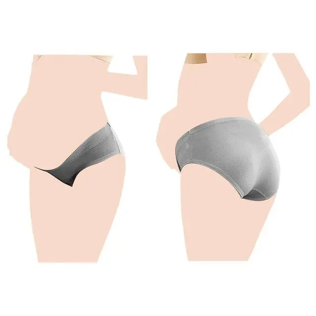 Blooming Blossom Low Waist Cotton Seamless Maternity Briefs Grey Blooming Blossom Yallatoys