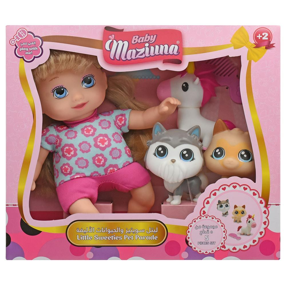 Buy Baby Maziuna Little Sweeties Pet Parade 10inch Doll Set | Yallatoys.com
