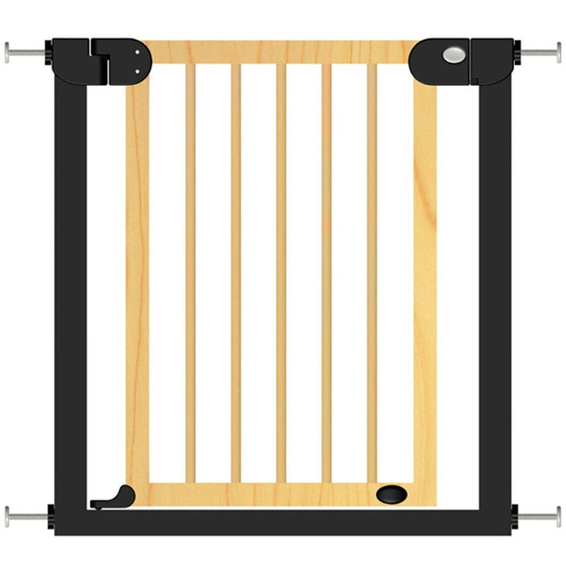 Baby Safe Wooden Safety Gate  21cm Black Extension - Natural Wood Baby Safe Yallatoys