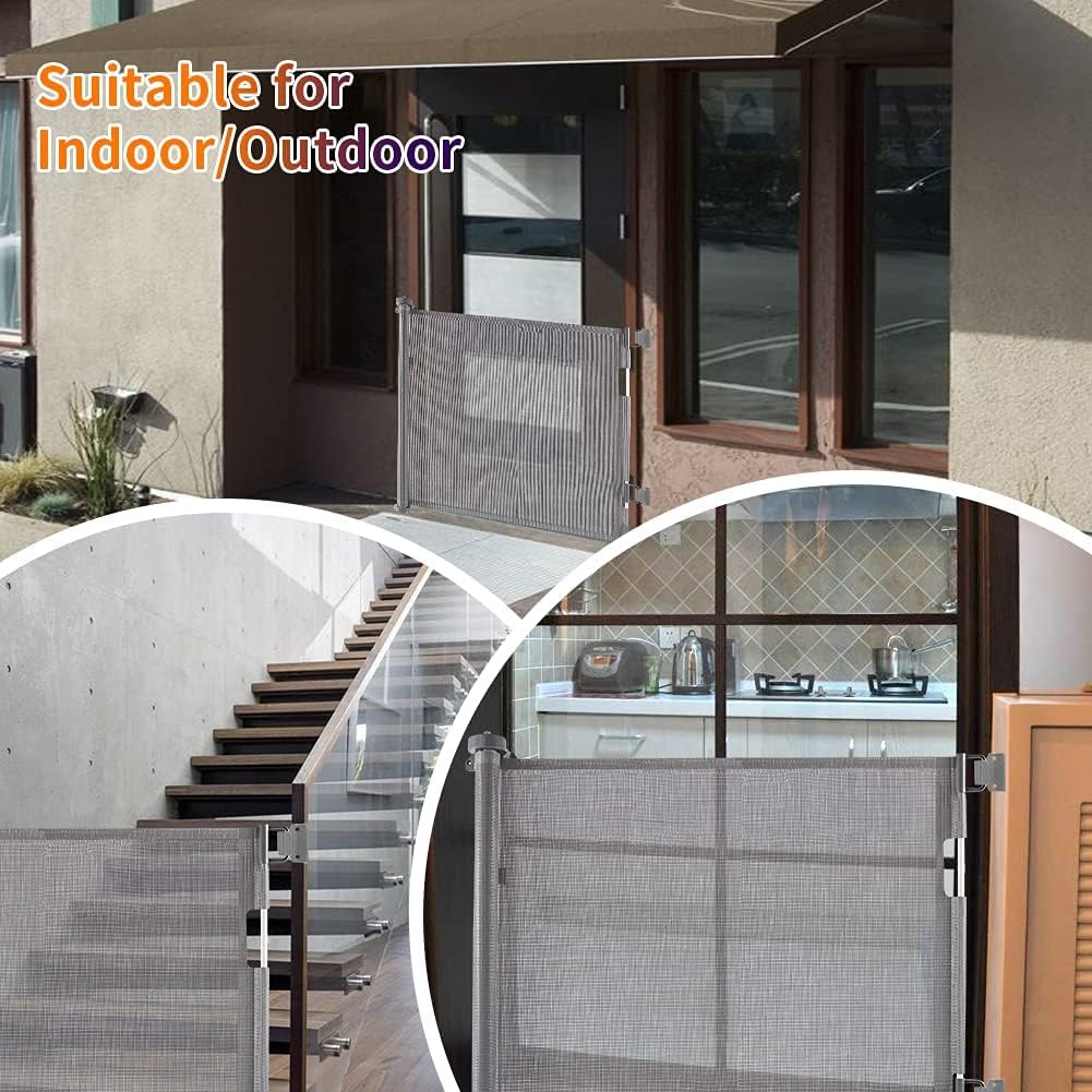 Baby Safe Retractable Mesh Gate Grey 180cm Baby Safe Yallatoys