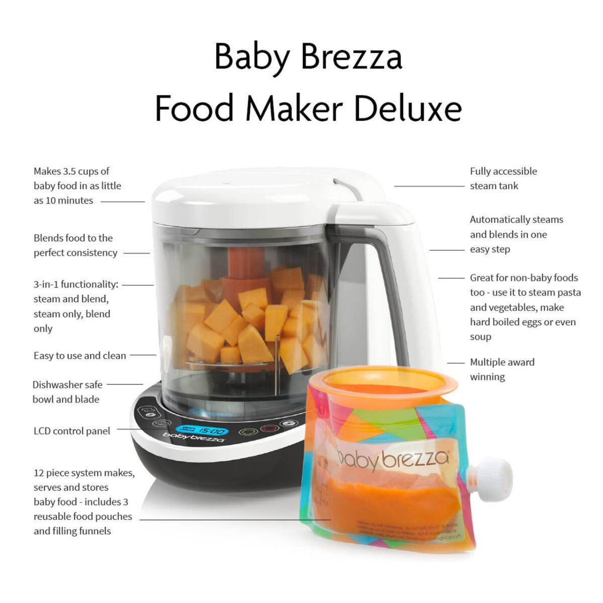 Baby Brezza One Step Baby Food Maker Deluxe Baby Brezza