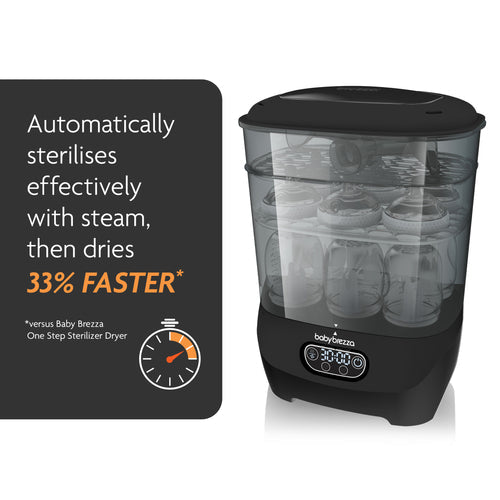 Baby Brezza One Step Baby Bottle Sterilizer and Dryer Advanced Black Baby Brezza Yallatoys
