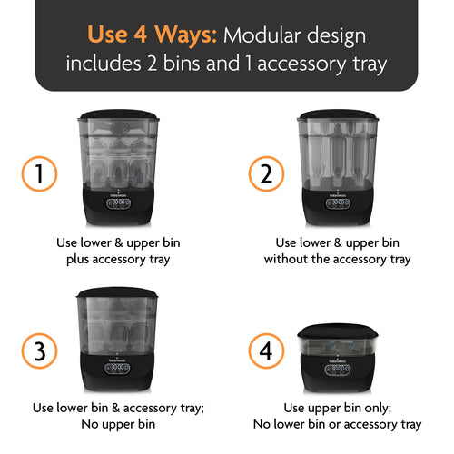 Baby Brezza One Step Baby Bottle Sterilizer and Dryer Advanced Black Baby Brezza Yallatoys