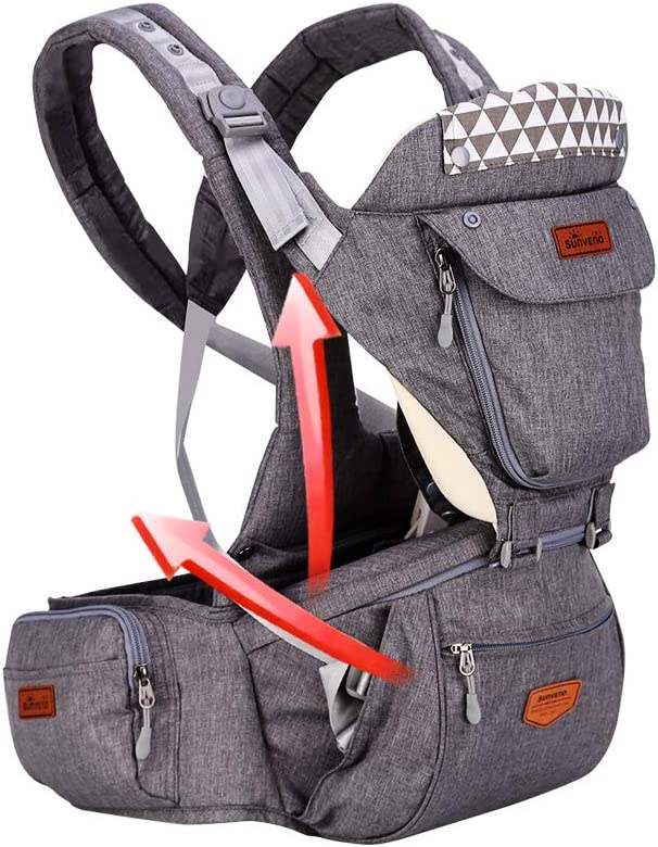 Sunveno  Kangaroo Style Ergonomic Baby Carrier Grey Sunveno Yallatoys