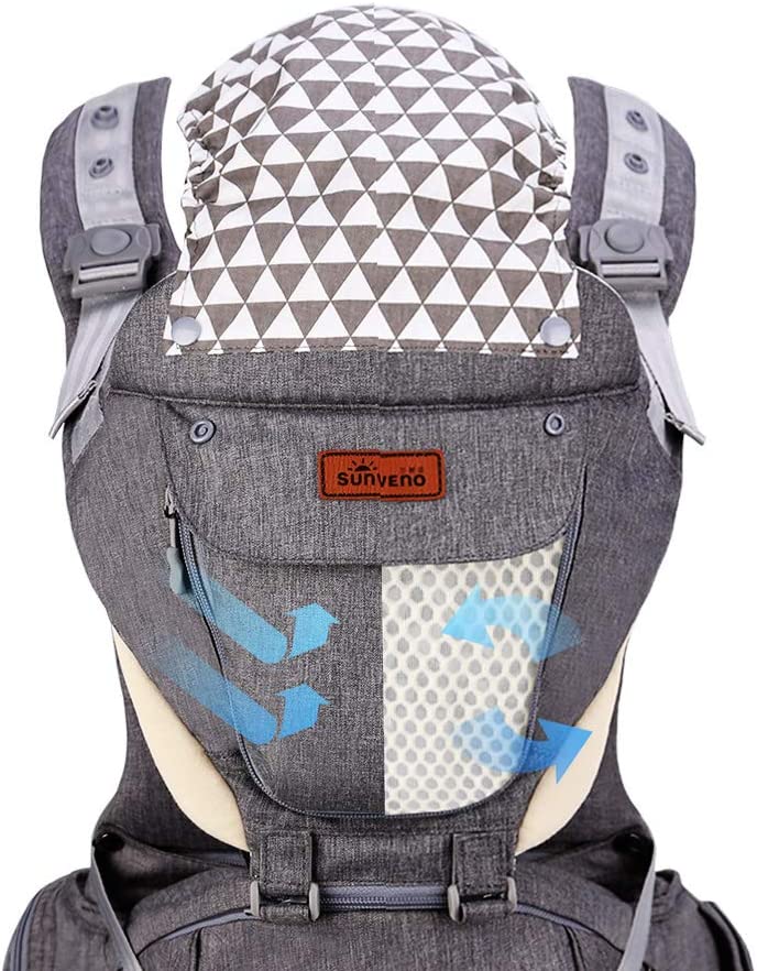Sunveno  Kangaroo Style Ergonomic Baby Carrier Grey Sunveno Yallatoys