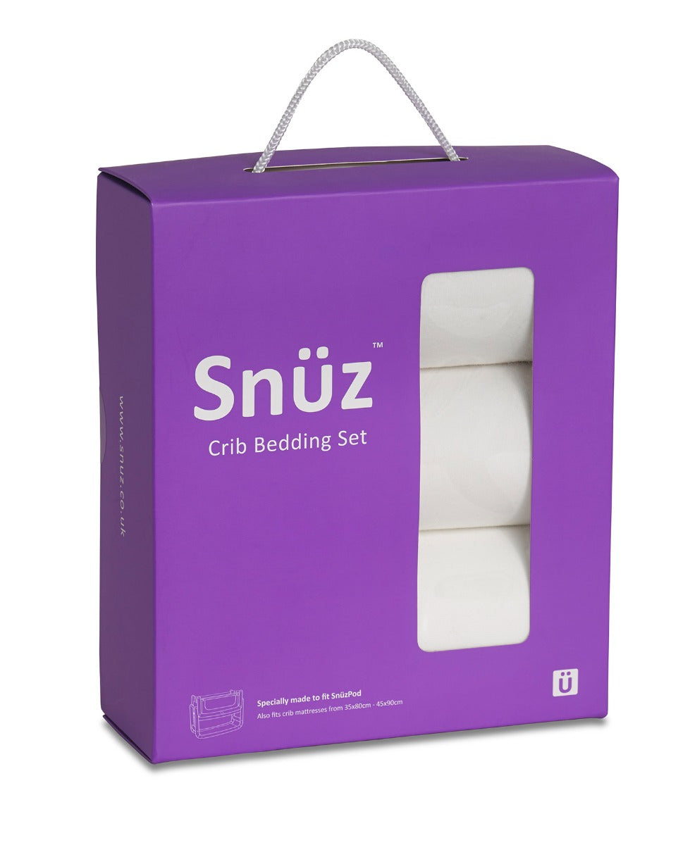 Snuz Bedding Set Crib White Pack Of 3 Snuz Yallatoys
