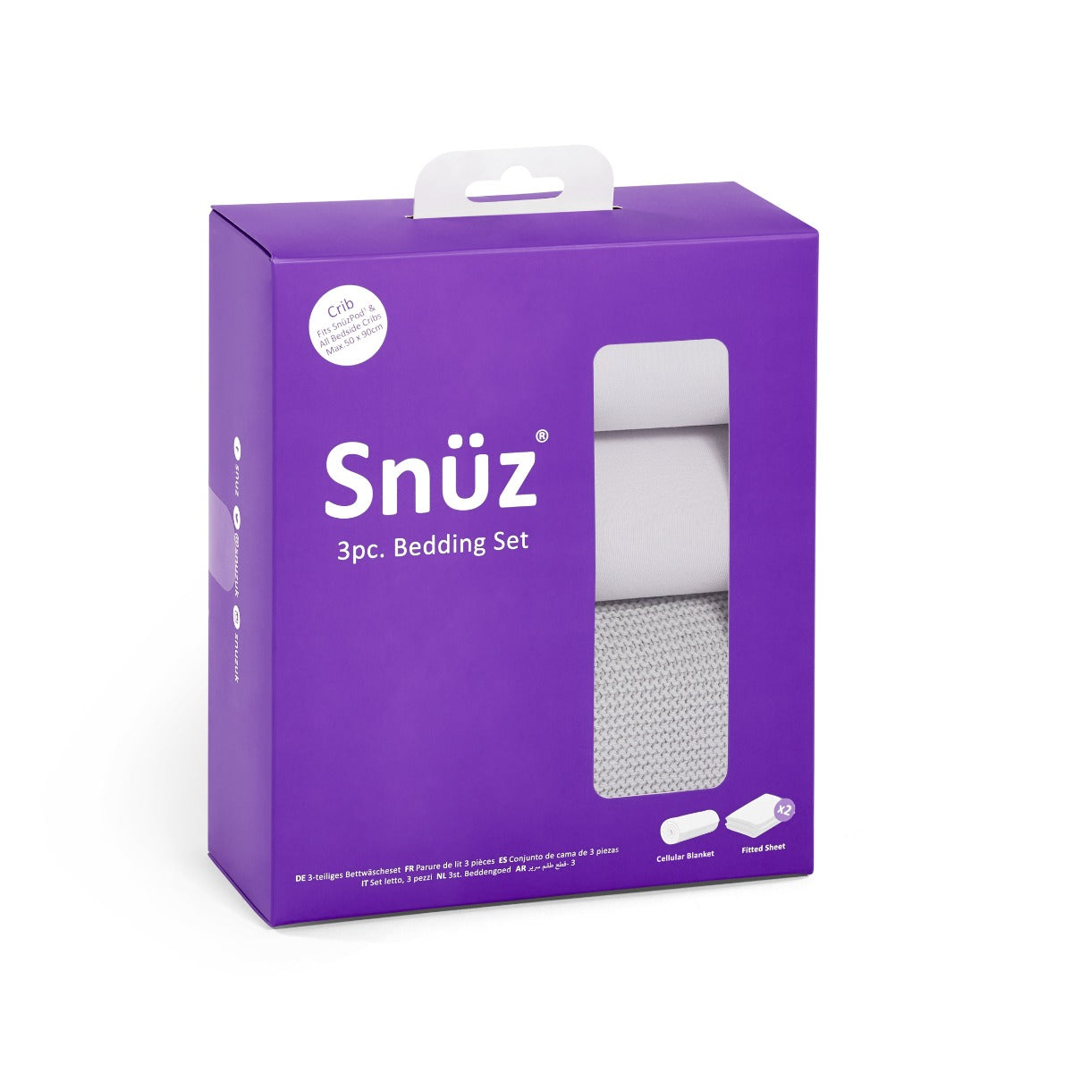 Snuz 3 Piece Crib Bedding Set â€“ Grey Snuz Yallatoys