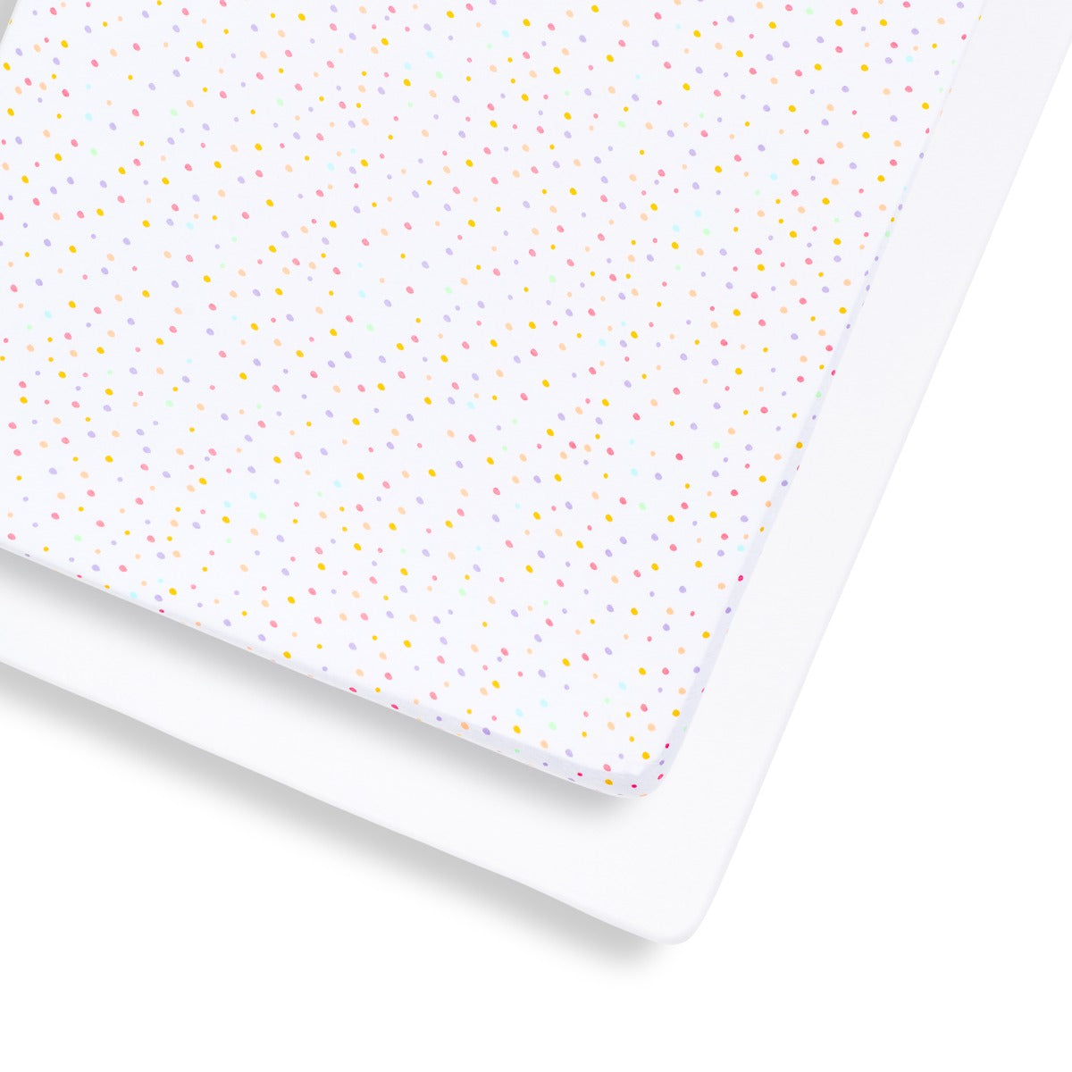 Snuz  Pod Cot & Cot Bed Fitted Sheet Pack Of 2 Colour Spots Snuz Yallatoys