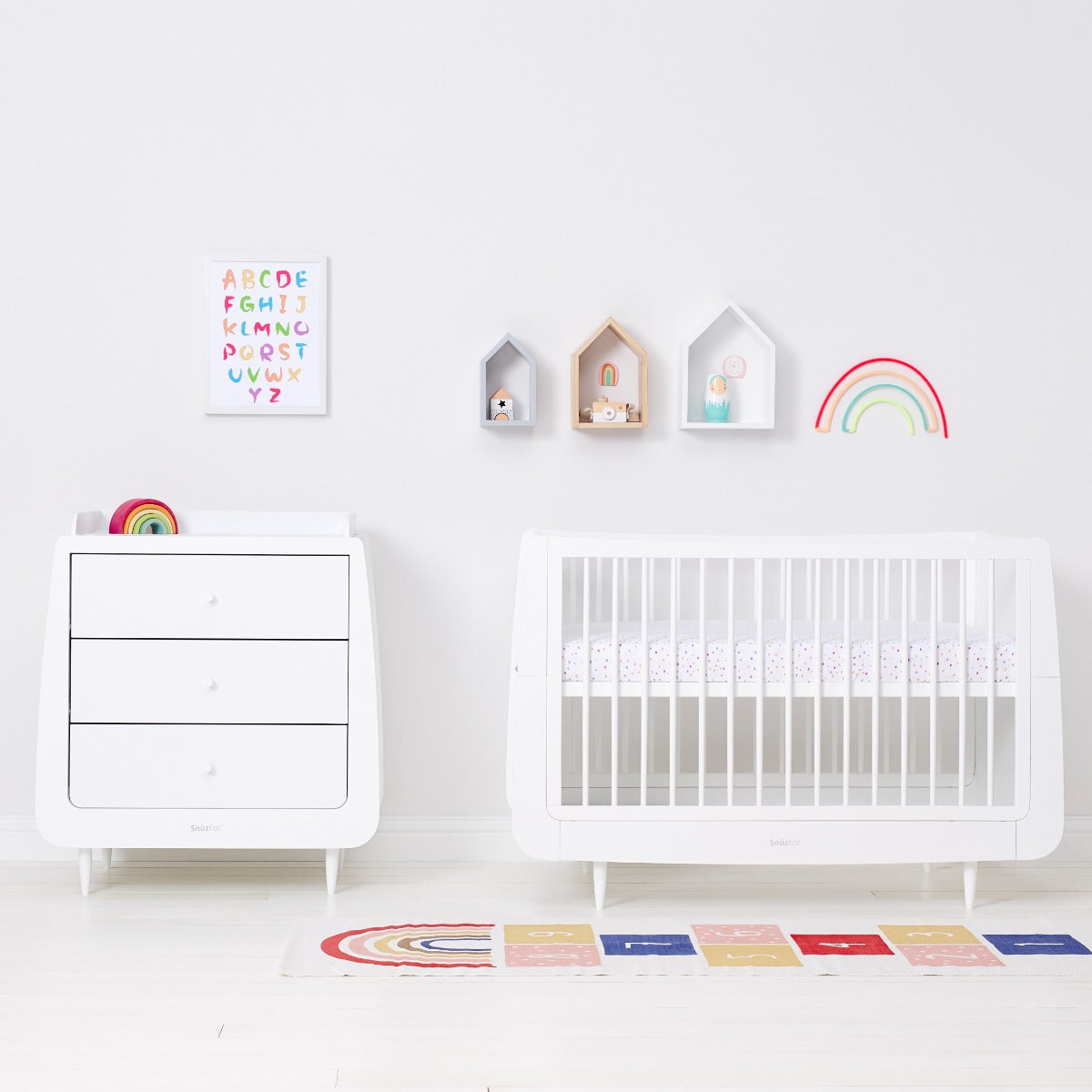 Snuz  Pod Cot & Cot Bed Fitted Sheet Pack Of 2 Colour Spots Snuz Yallatoys