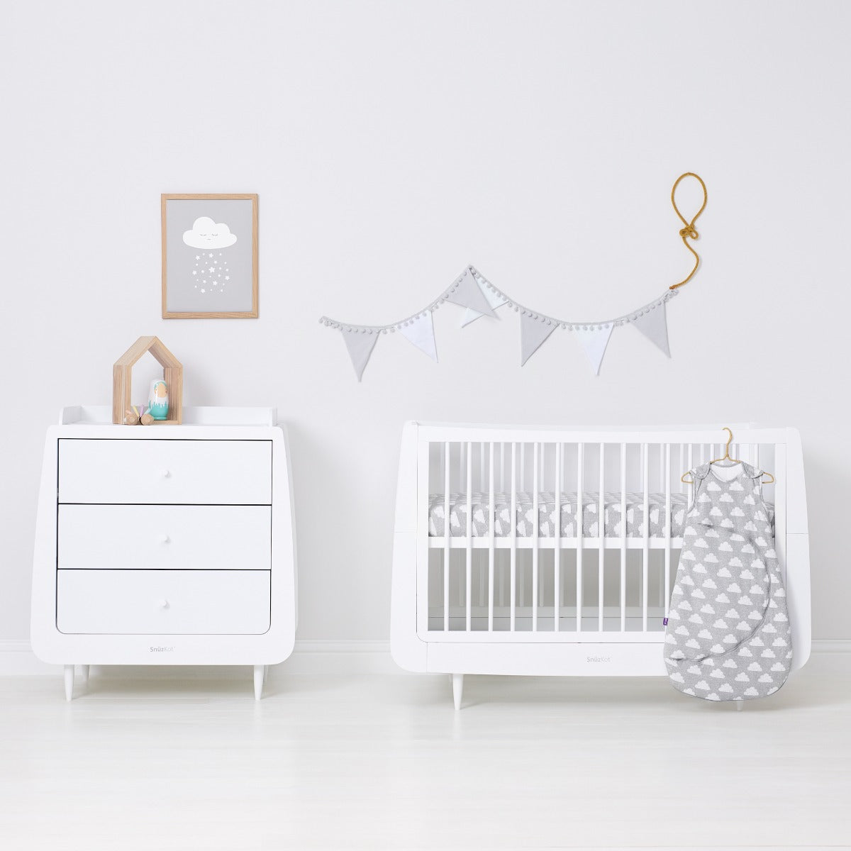 Snuz Pod Cot & Cot Bed Fitted Sheet Pack Of 2 Cloud Nine Snuz Yallatoys