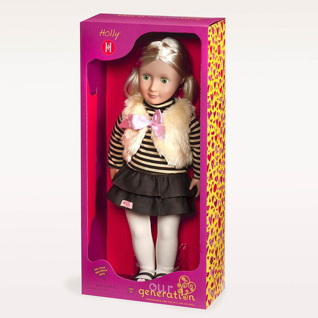 Buy Our Generation Doll with Casual Fur Outfit - Holly | Yallatoys.com