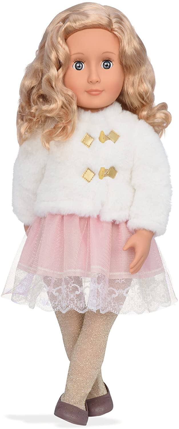 Buy Our Generation Doll With White Faux Fur Jacket Halia | Yallatoys.com