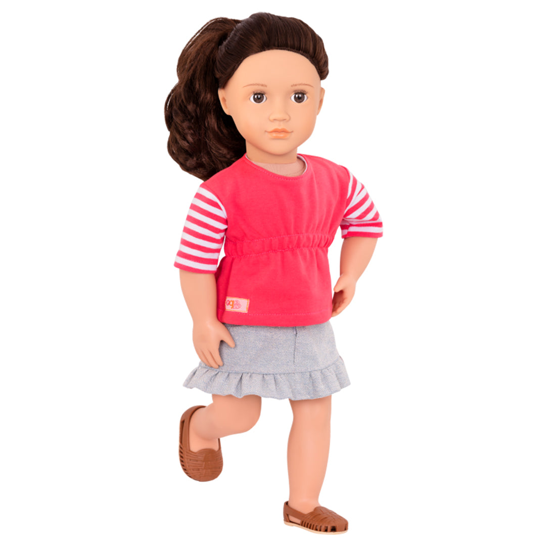 Buy Our Generation Doll Deluxe Food Truck Doll Rayna in Skirt | Yallatoys.com