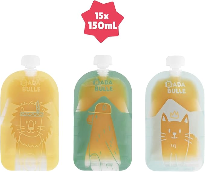 Badabulle Reusable Food Pouches x15 Badabulle Yallatoys